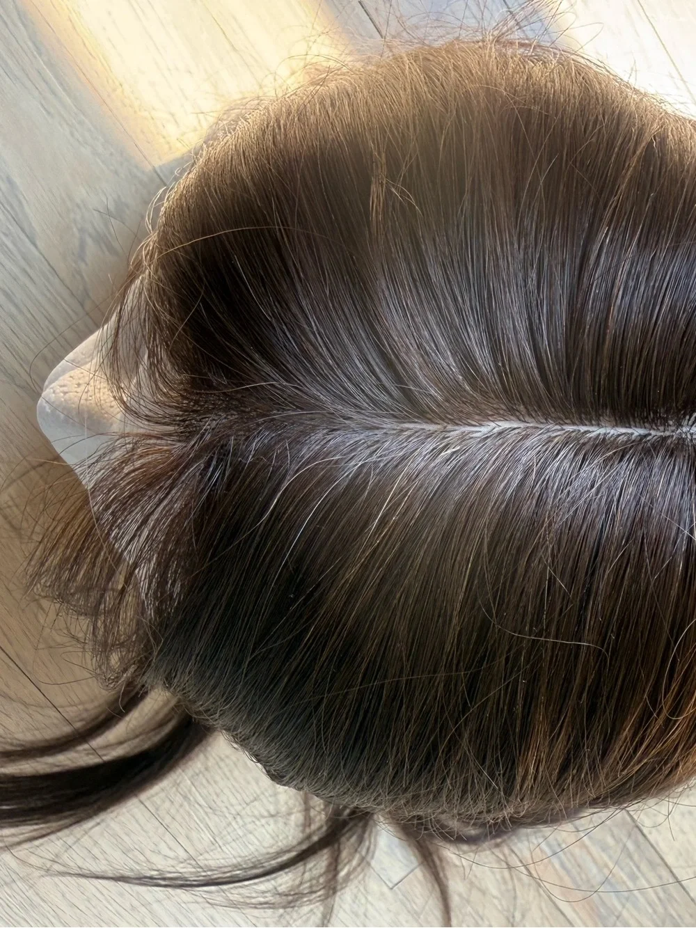 Human Hair wig dark brown